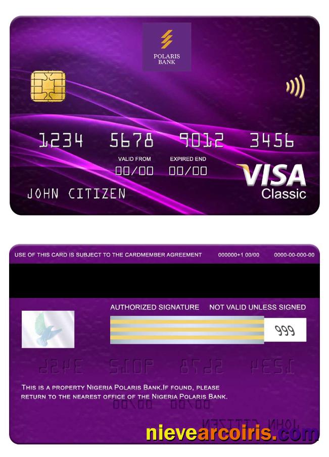 Nigeria Polaris Bank visa classic card